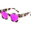 Pink Patterned Frame & Pink Purple Mirror Lens