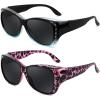 Black to Blue Gradient & Purple Leopard