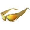 Golden Frame & Red Mirror Lens