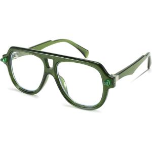 FEISEDY Aviator Frame Glasses for Women Men Blue Light Blocking Glasses Anti Glare Computer Eyeglasses B0039(Green)