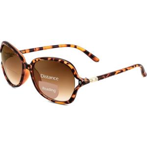 FEISEDY Fashion Bifocal – Reader Sunglasses, Butterfly, Blue Light Blocking Reading Glasses – UV400 Protection B0286(Tortoise Frame-gradient Tea Lens)