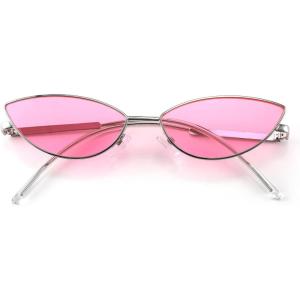 FEISEDY Fashion Designer Sunglasses Retro Small Petals Shape Arc Temple Design B2298(Pink)