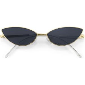 FEISEDY Fashion Designer Sunglasses Retro Small Petals Shape Arc Temple Design B2298(Smoke)
