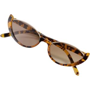 FEISEDY Fashion Small Cat Eye Sunglasses for Women Retro Trendy Cool Sun Glasses B2864(Leopard)