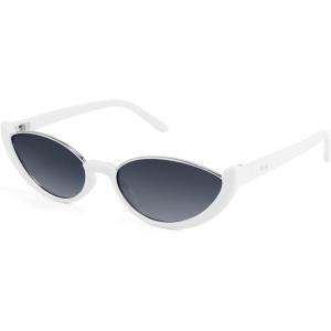 FEISEDY Fashion Small Cat Eye Sunglasses for Women Retro Trendy Cool Sun Glasses B2864(White)