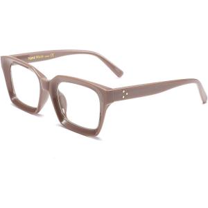 FEISEDY Glasses Frame Womens, Square Thick Eyeglasses Frame, Classic Eyewear for Men B2461(As is Shown)