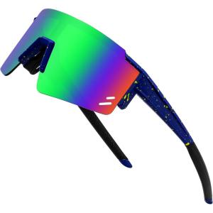 FEISEDY Kids Sunglasses Youth Baseball Sun Glasses, UV400 Sports Teens Cycling Shades for Boys Girls Age 8-16 B0048(Green)