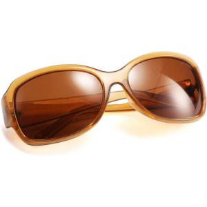 FEISEDY Polarized Oversized Sunglasses for Women Men, Classic Rectangle Wrap Around Large Frame UV400 Protection B2504(Champagne)
