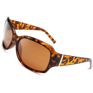 FEISEDY Polarized Oversized Sunglasses for Women Men, Classic Rectangle Wrap Around Large Frame UV400 Protection B2504(Leopard)