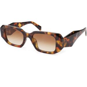 FEISEDY Retro 90s Small Rectangle Sunglasses For Women Trendy Square Vintage Glasses B4052(Leopard)