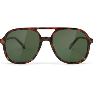 FEISEDY Retro Aviator Sunglasses Women Men Classic Square Shades Trendy Sun Glasses UV400 Protection B2394(002 Leopard – Green)