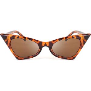 FEISEDY Small Cat Eye Sunglasses Vintage Square Shade Women Eyewear B2291(02 Leopard)