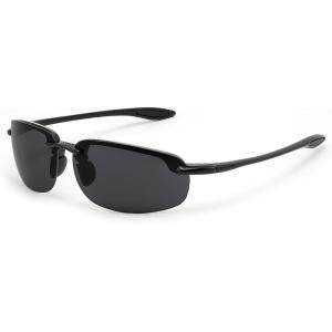 FEISEDY Sports Sunglasses for Men Women TR90 Rimless Frame for Running Fishing Driving B0349(Black)