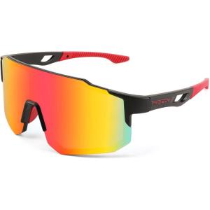 FEISEDY Sports Sunglasses for Men, Women and Teens – Baseball, Biking, Cycling UV400 Protection B2388(005-black Purple)