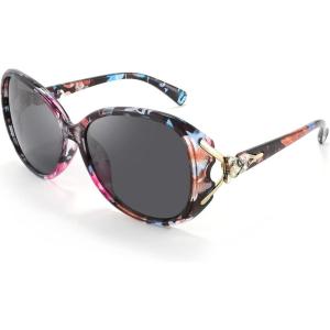 FEISEDY Women Oversized Polarized Sunglasses Ladies Large Shades Classic Fox Sunglasses B2730(Floral)