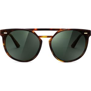 FEISEDY Women’s Cat Eye Aviator Sunglasses- Polarized UV400 for Driving & Travel, Vintage Oversized Fashion B0119(03 Leopard – Dark Green)
