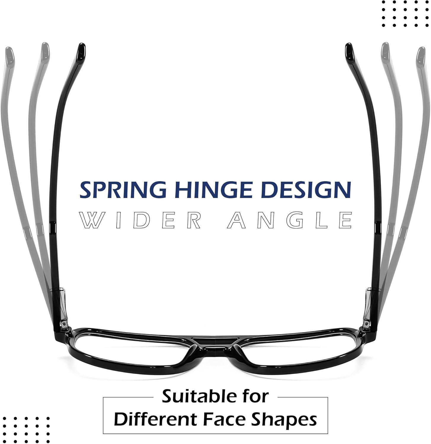 imageFEISEDY Aviator Eyewear Frames Polarized UV Protection Magnetic Clip on Sunglasses for Men Women Retro Clear Eyeglasses B0112