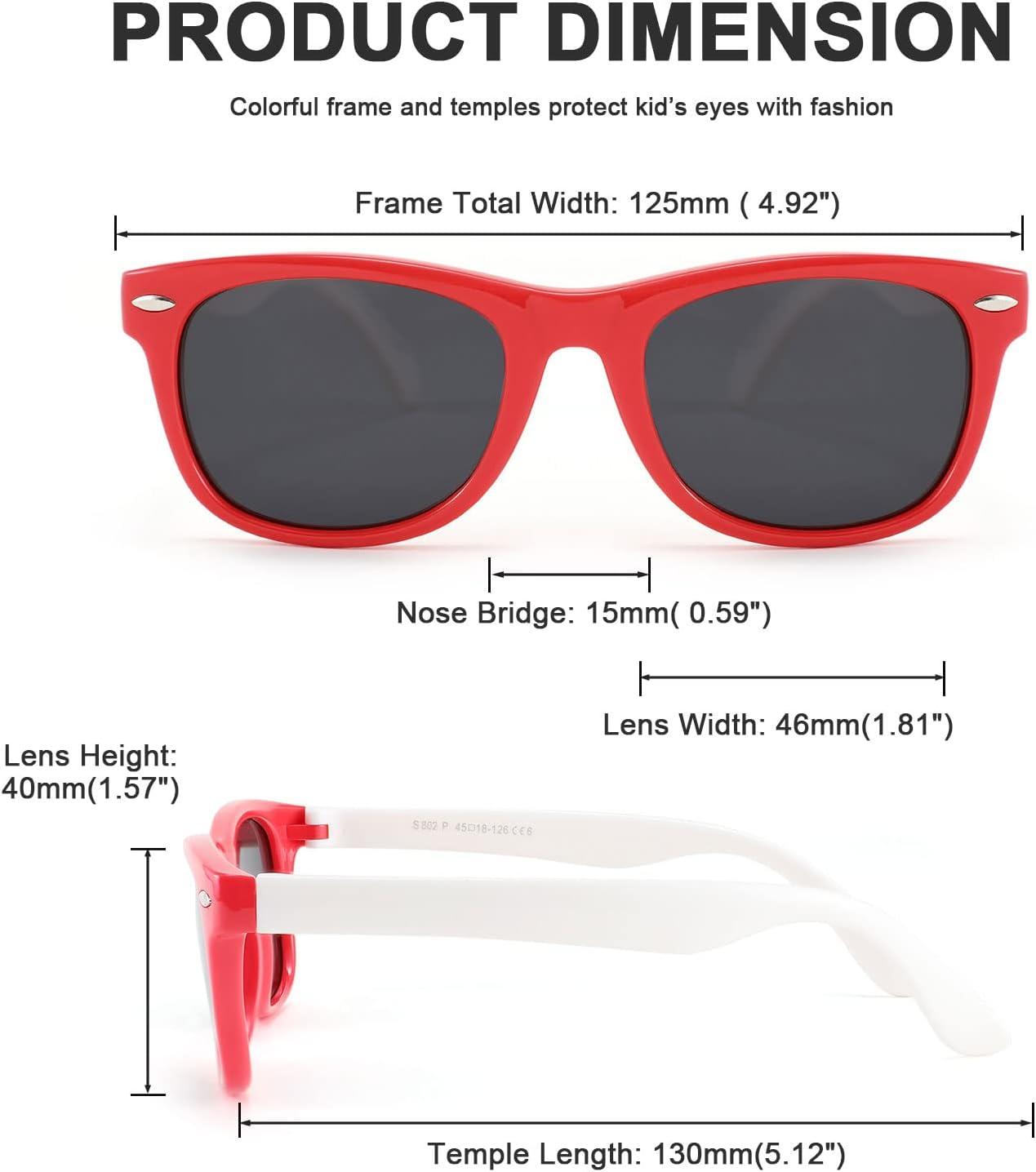 imageFEISEDY Kids Polarized Sunglasses Rubber Frame Children Sun Glasses UV400 Fashion Boys Girls Age 312 with Boxes B2830