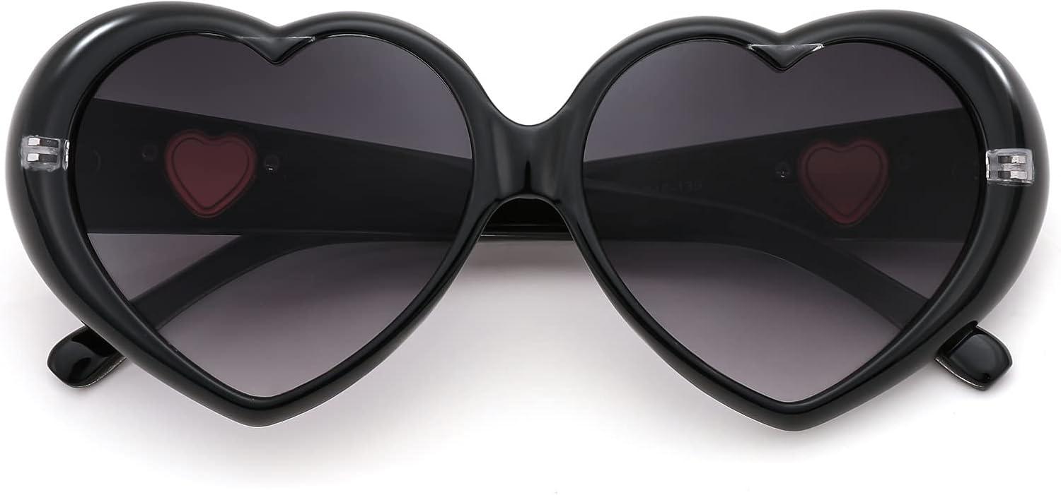 imageFEISEDY Love Heart Shaped Sunglasses for Women Fashion Cute Style Retro Glasses B2341