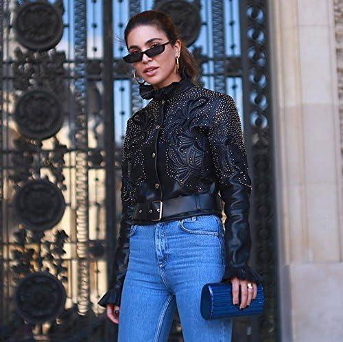 imageFEISEDY Vintage Square Small Sunglasses Cateye Women Acetate Frame Eyewear B2292Black
