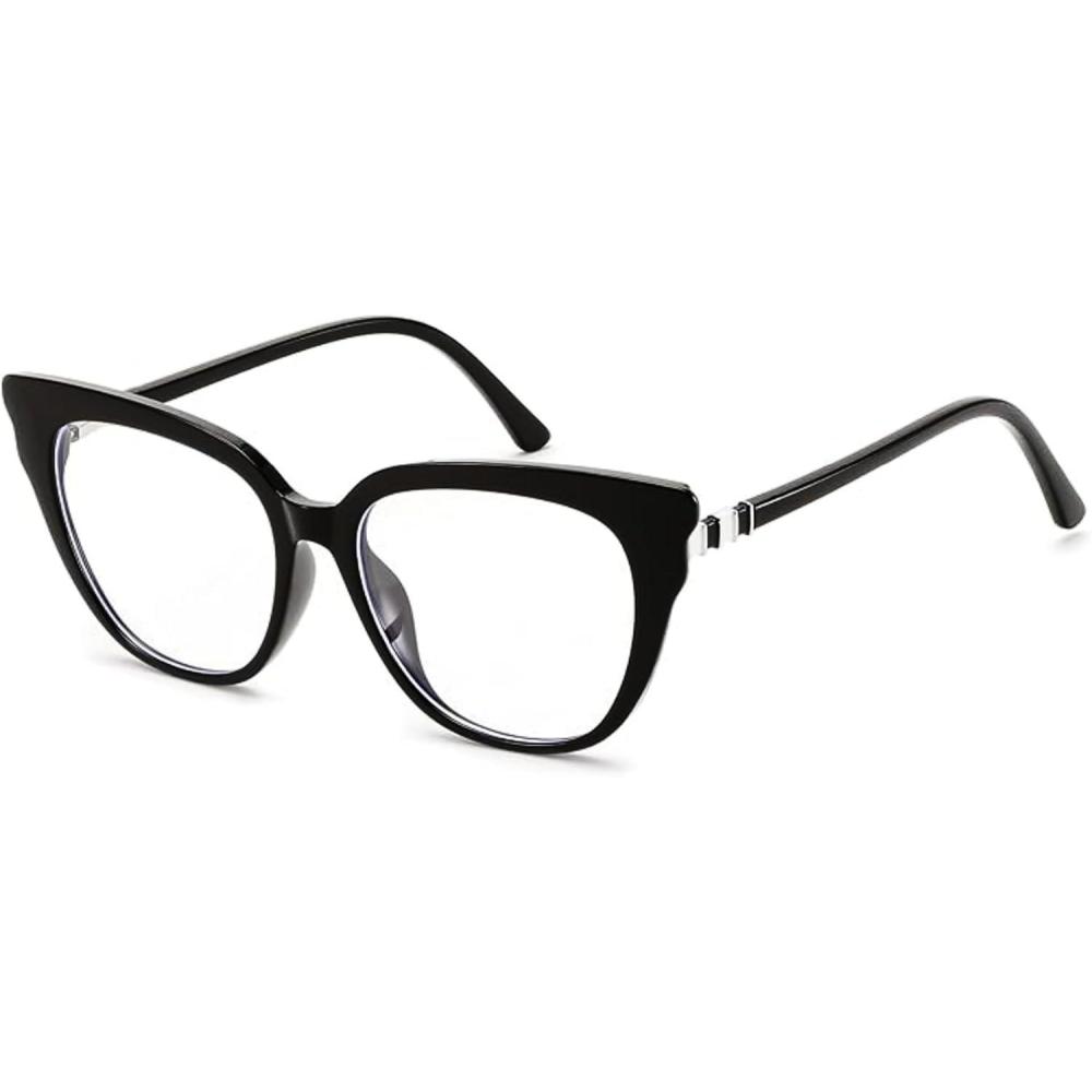 imageFEISEDY Cat Eye Blue Light Blocking Glasses for Women Anti Eyestrain ampamp UV B0182Black