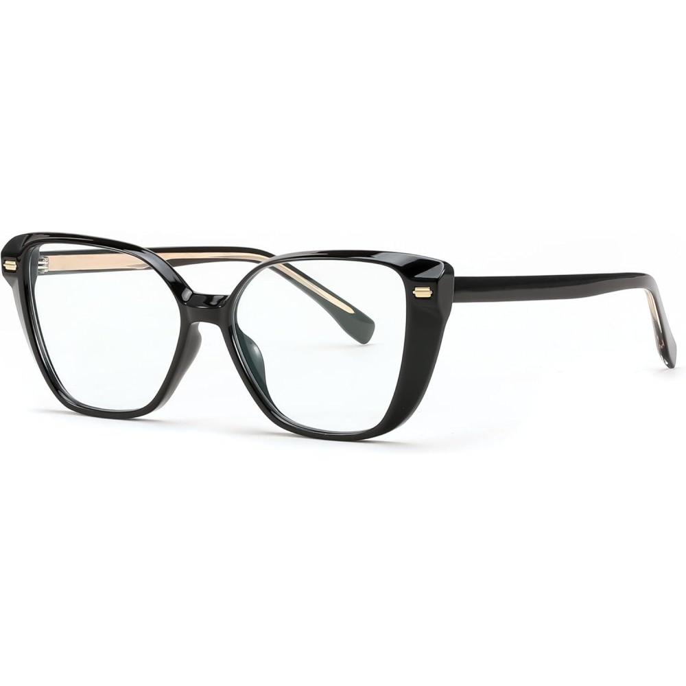 imageFEISEDY Cat Eye Blue Light Glasses for Women Anti Glare Eyestrain Computer Game Glasse B0123Black