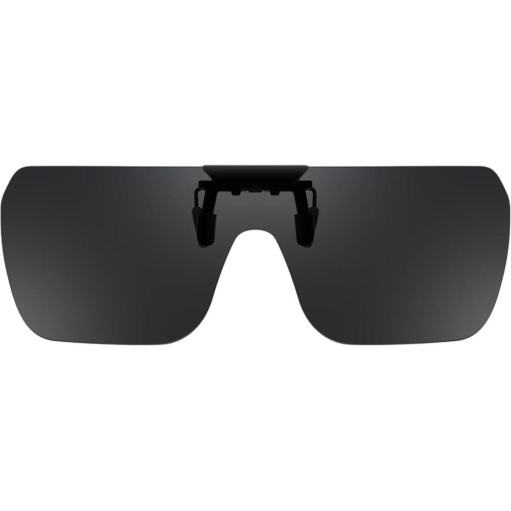 imageFEISEDY Clipon Flip Up Rimless One Piece Sunglasses for Glasses TAC Lenses B0345Black