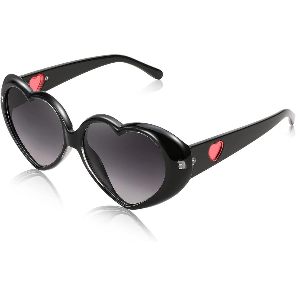 imageFEISEDY Love Heart Shaped Sunglasses for Women Fashion Cute Style Retro Glasses B2341