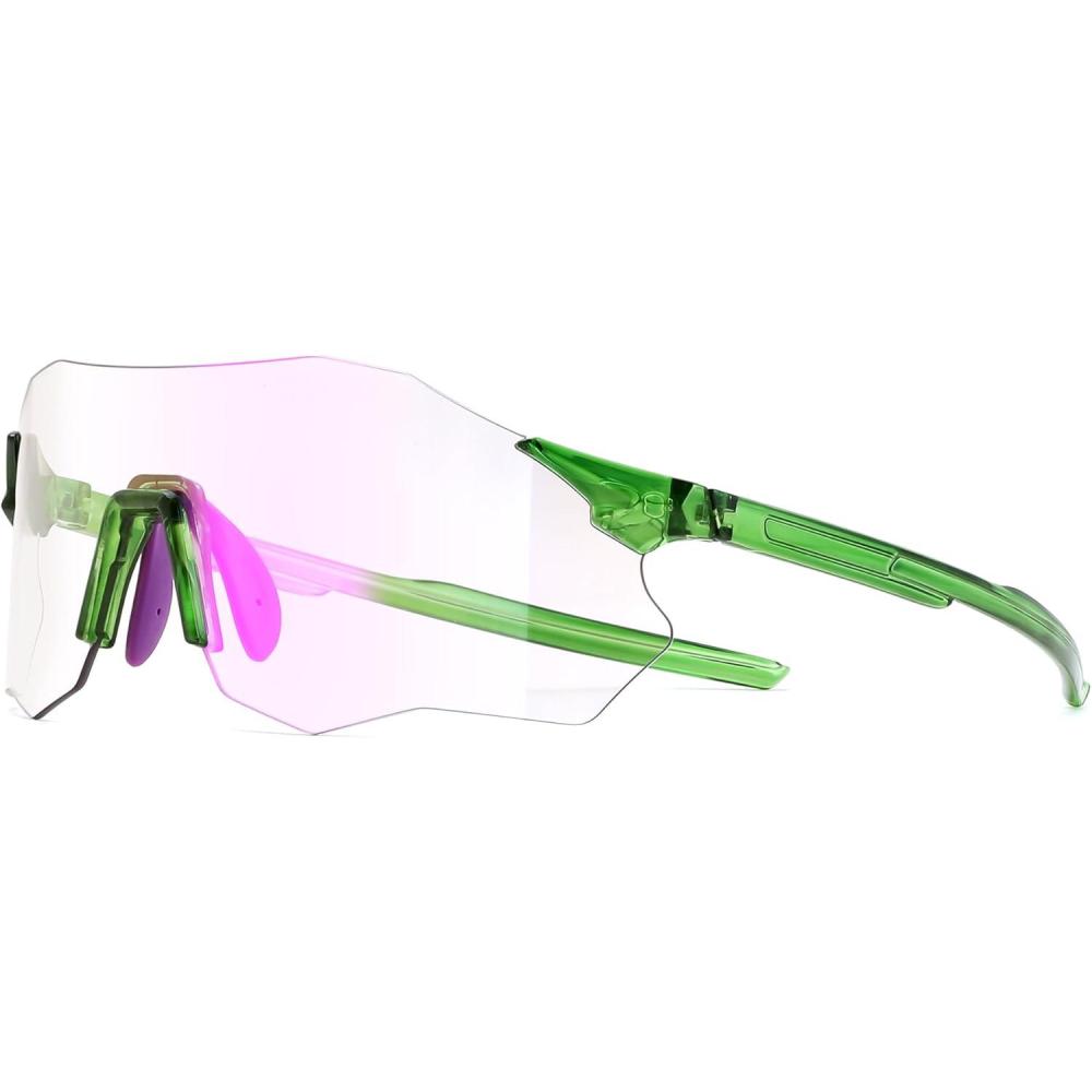 imageFEISEDY Photochromic Cycling Glasses for Men Women Mountain Bike Sports Sunglasses UV Protection B031004photochromicpurple