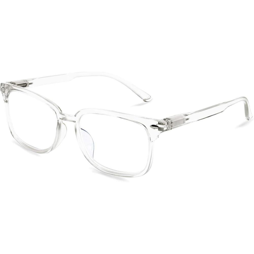 imageFEISEDY Progressive Multifocal Reading Glasses Blue Light Blocking Reader Glasses TR90 Frame Women Men B2497Clear