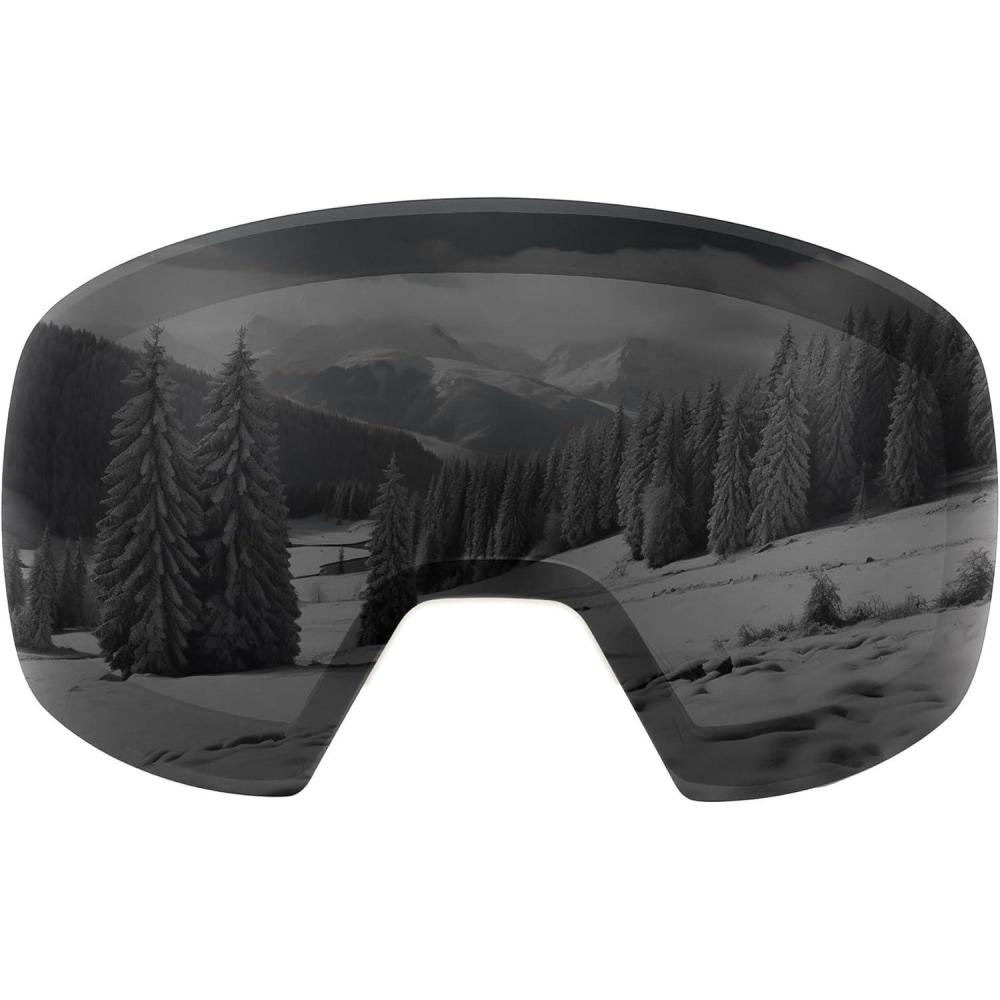 imageFEISEDY Ski Goggles OTG Snow Sport Goggles for Adult Youth AntiFog UV400 Protection Bendable DualLenses B2961Grey Lens 17