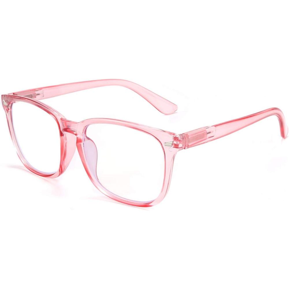 imageFEISEDY Vintage Reading Blue Light Blocking Glasses Women Men Reader Spring Hinge Glasses B2519Pink