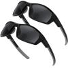 imageFEISEDY 2 Pack Bifocal Reader Sunglasses for Men Wrap Around Design Sun Readers SportsOutdoorDrivingFishing B0303Black