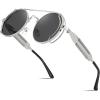 Silver Frame With Gray Lens and Silver Leg