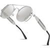 Silver Frame With White and Silver Lenses