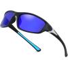 Black Frame/Deep Blue Mirrored Lens