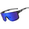 Black Frame Blue Mirrored Lens