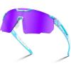 Blue Frame Purple Mirrored Lens