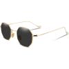 Golden Frame Grey Lens