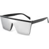 Black Frame/Silver Mirrored Lens