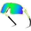 Transparent Green Frame Green Mirrored Lens