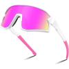 White Frame Pink Mirrored Lens