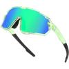Transparent Green Frame Green Mirrored Lens