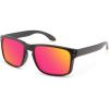 Polarized Red Mirrored Lenses With Black Temples 004