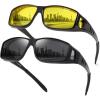 Black Frame*2(yellow+grey Lens)