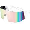 White Frame/Pink Mirror Lens