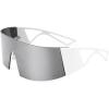 White Frame/Sliver Mirror Lens
