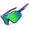 Blue Frame Green Mirrored Lens