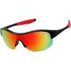 04 Black Frame Red Mirrored Lens Black Legs