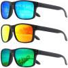 imageFEISEDY Polarized Sunglasses for Men Women Sports Driving Fishing Hiking Glasses UV400 Protection B00803packblueredgreen